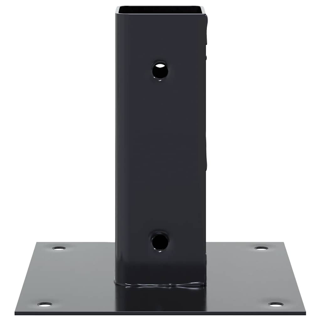 Pfostenträger Quadratisch 4Stk. Silber 46x46mm Verzinkter Stahl