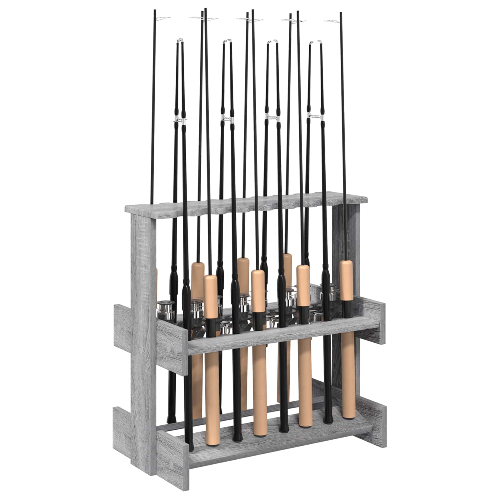 Billardqueue-Ständer Holzwerkstoff 60 x 35 x 60 cm Weiß