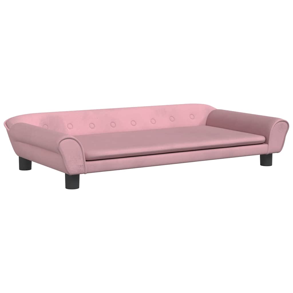 Kindersofa Blau 100x50x26 cm Samt