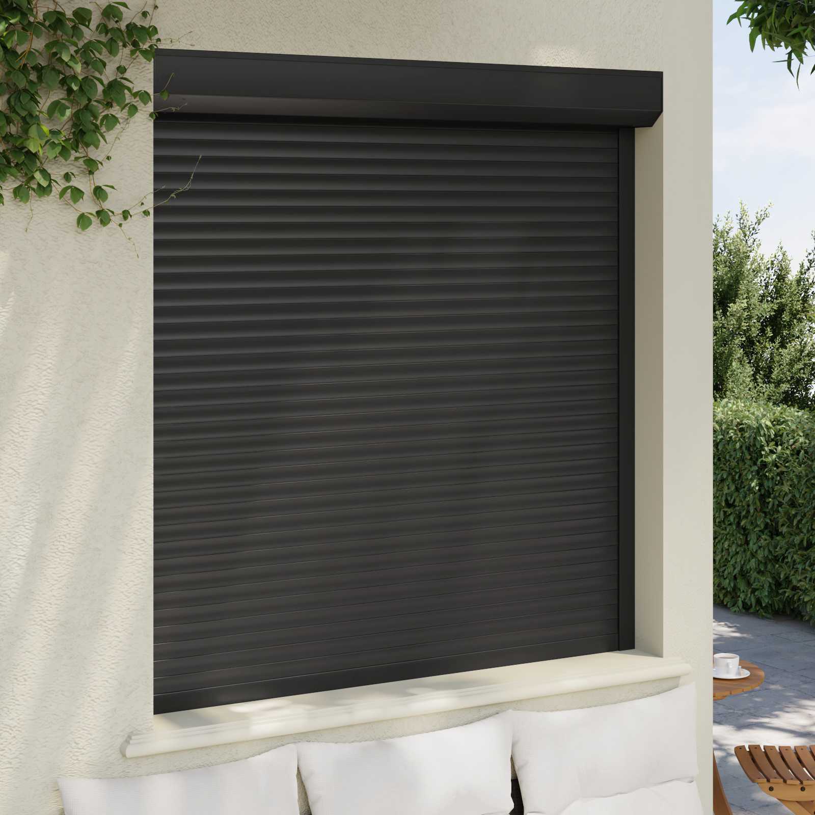Rollladen Weiß 70 x 100 cm Aluminium und Polyurethan