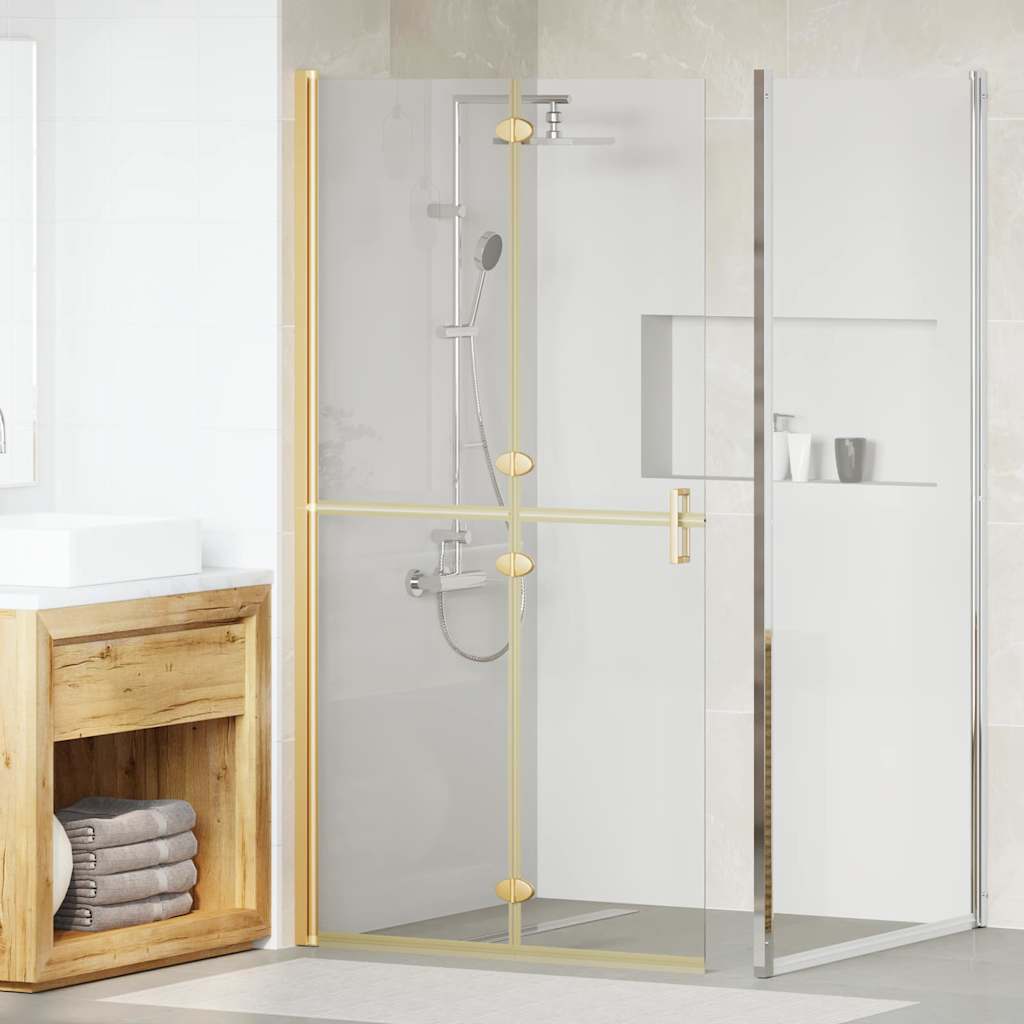 Faltbare begehbare Duschwand Transparentes ESG Glas 70x190 cm