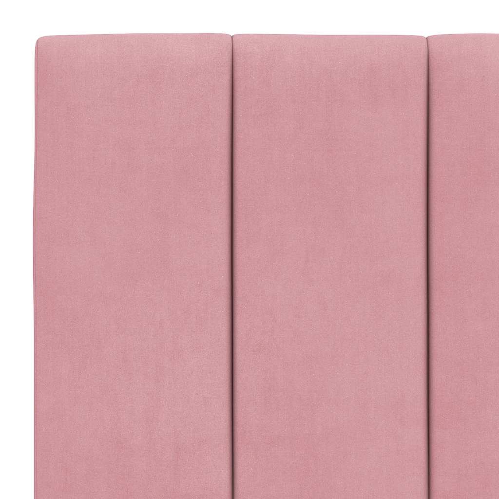 Bett mit Matratze "Hanko" Hellgrau 80x200 cm Samt