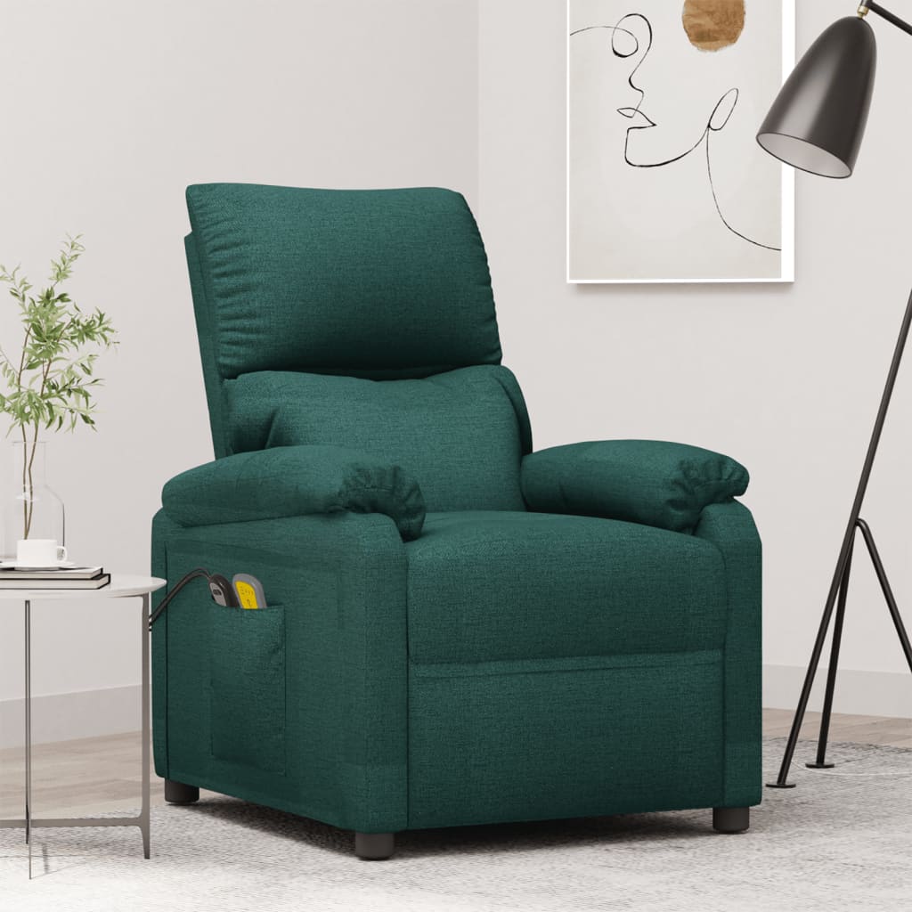 Massagesessel Elektrisch Schwarz Stoff
