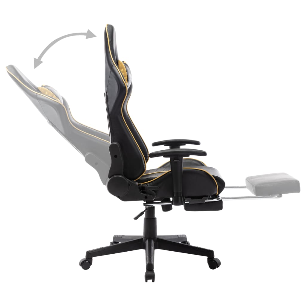 Gaming-Stuhl Schwarz und Blau Kunstleder