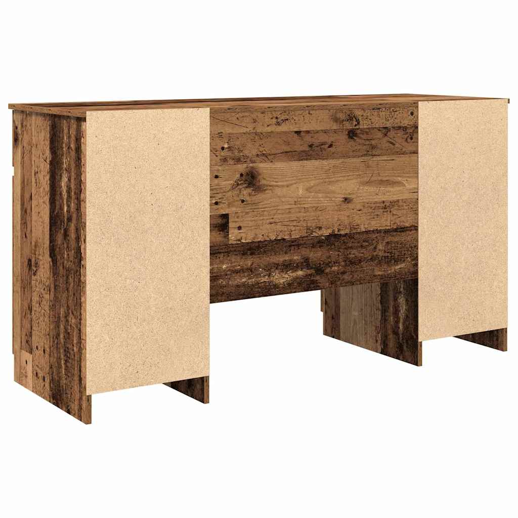 Schreibtisch mit Schubladen Weiß 140 x 49 x 76 cm Holzwerkstoff