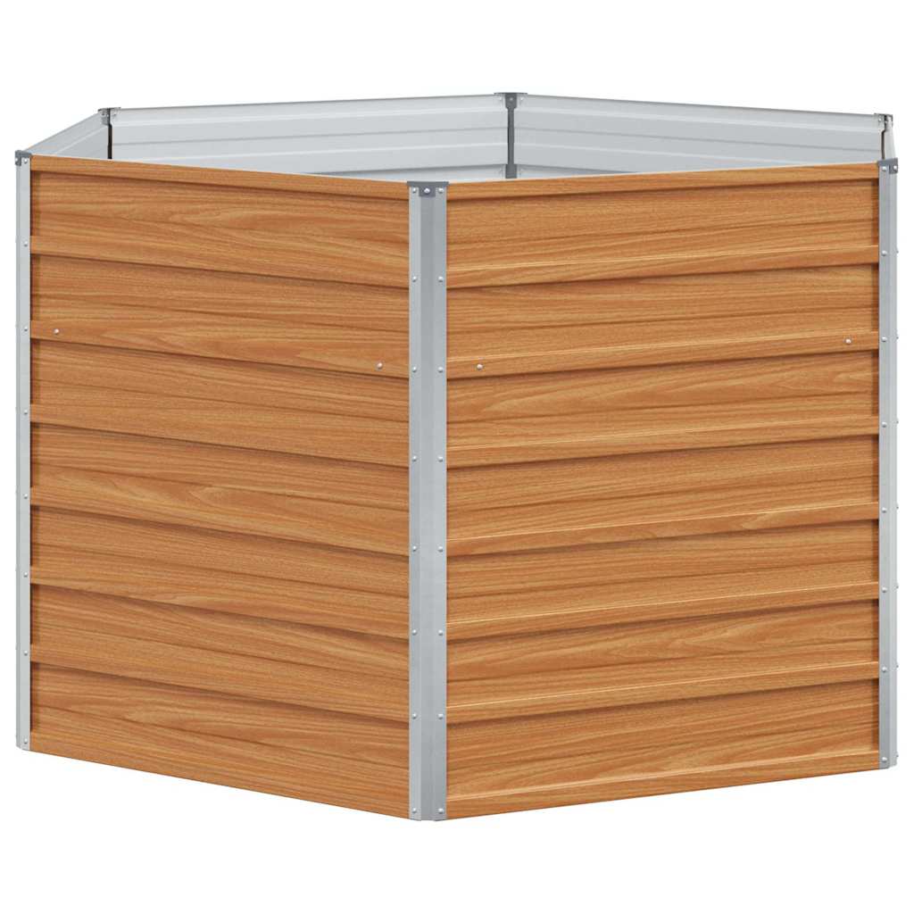 Garten-Hochbeet 129x45 cm Verzinkter Stahl Silber