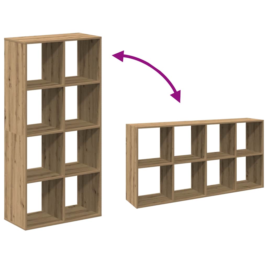 Bücherregal Weiß 137,5x29x137,5 cm Holzwerkstoff