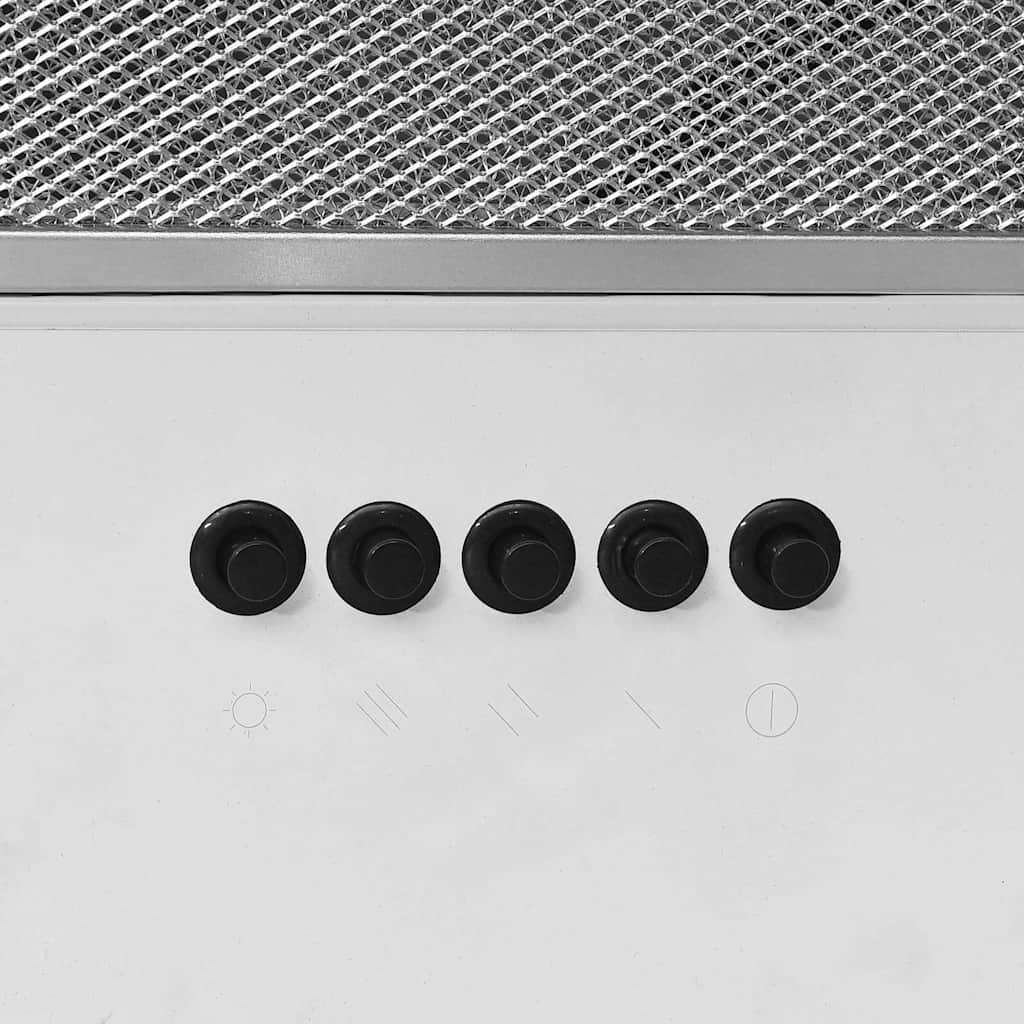 Dunstabzugshaube 60 cm Edelstahl und Hartglas Silbern