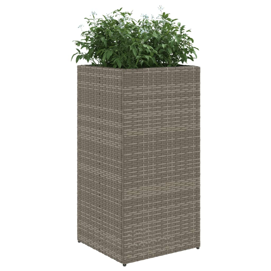 Pflanzkübel 2 Stk. Schwarz 40x40x80 cm Poly Rattan