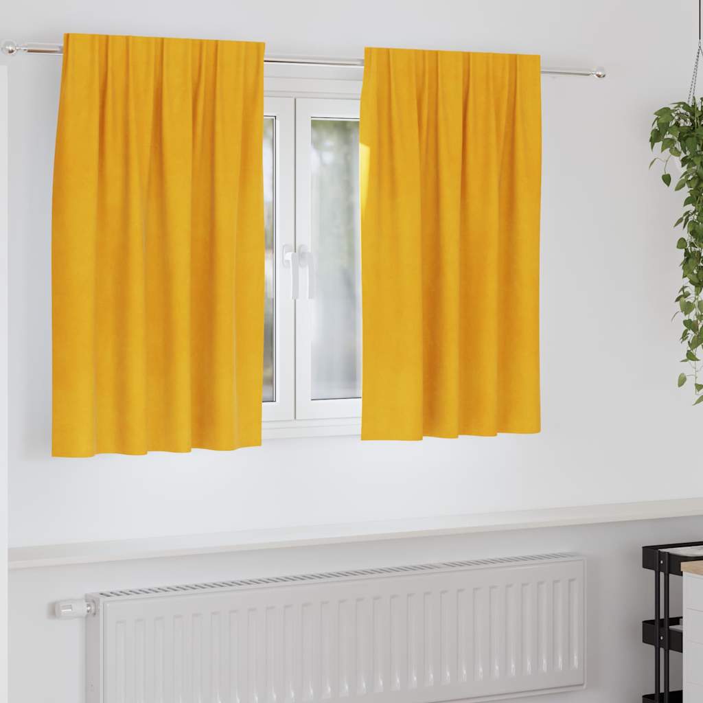 Verdunkelungsvorhänge 2 pcs Schwarz 140 x 140 cm Samt