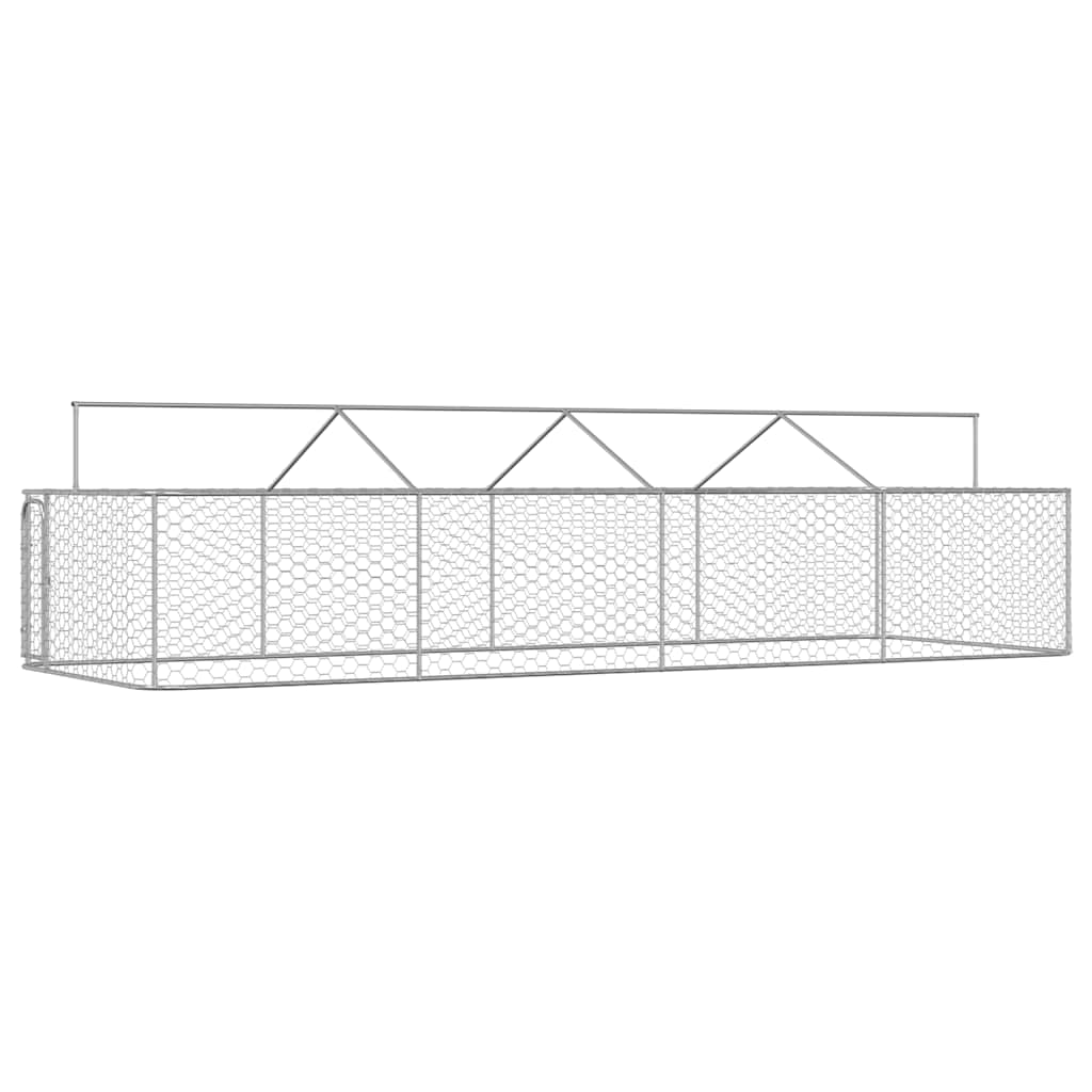 Outdoor-Hundezwinger mit Dach 400x200x150 cm
