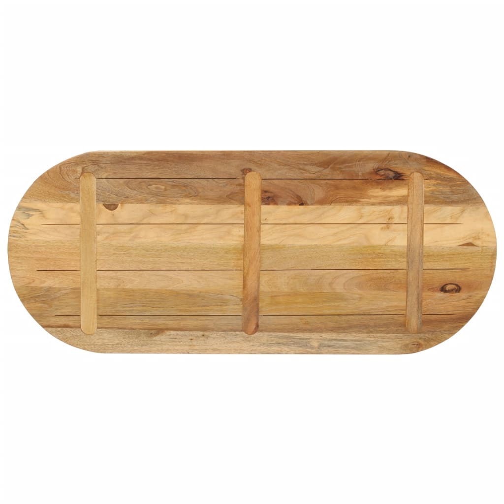 Tischplatte 110x40x2,5 cm Oval Massivholz Mango
