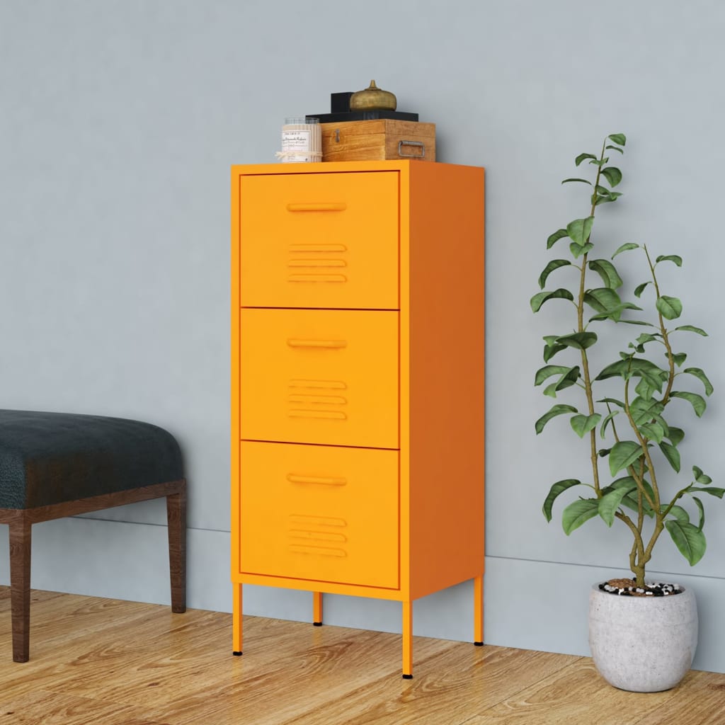 Beistellschrank Olivgrün 42,5x35x101,5 cm Stahl