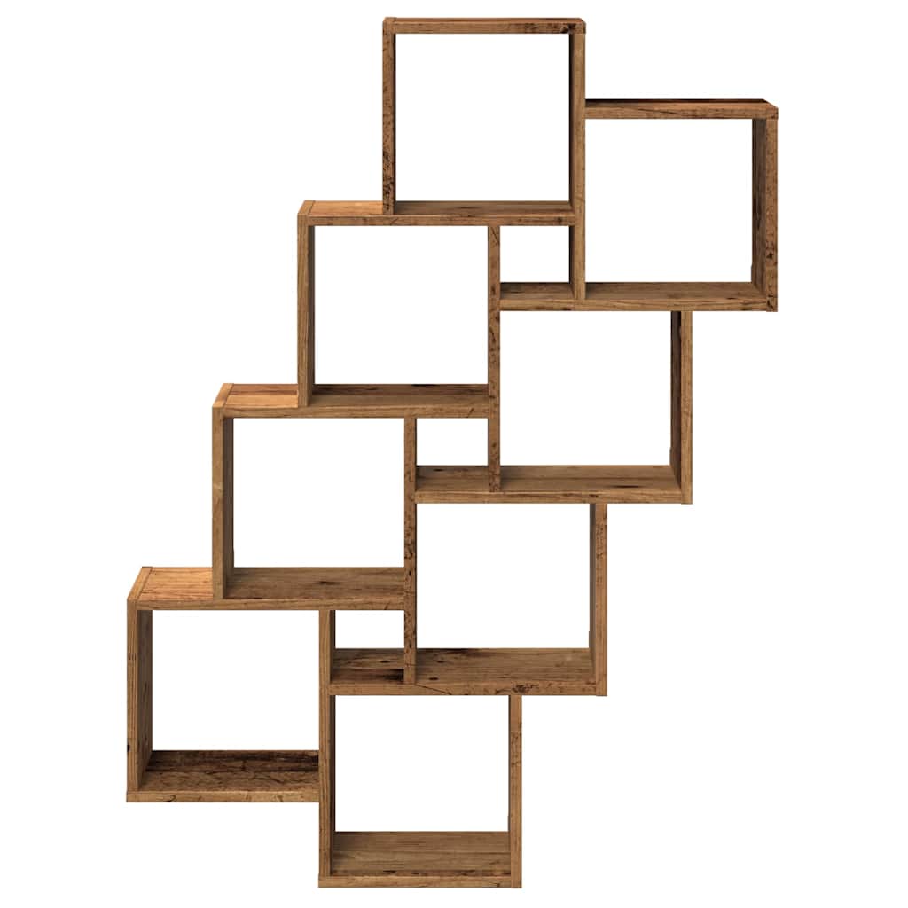 Würfelregal Weiß 90x15x119 cm Holzwerkstoff