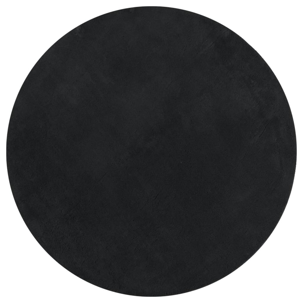 Teppich HUARTE Kurzflor Weich und Waschbar Anthrazit 60x110 cm