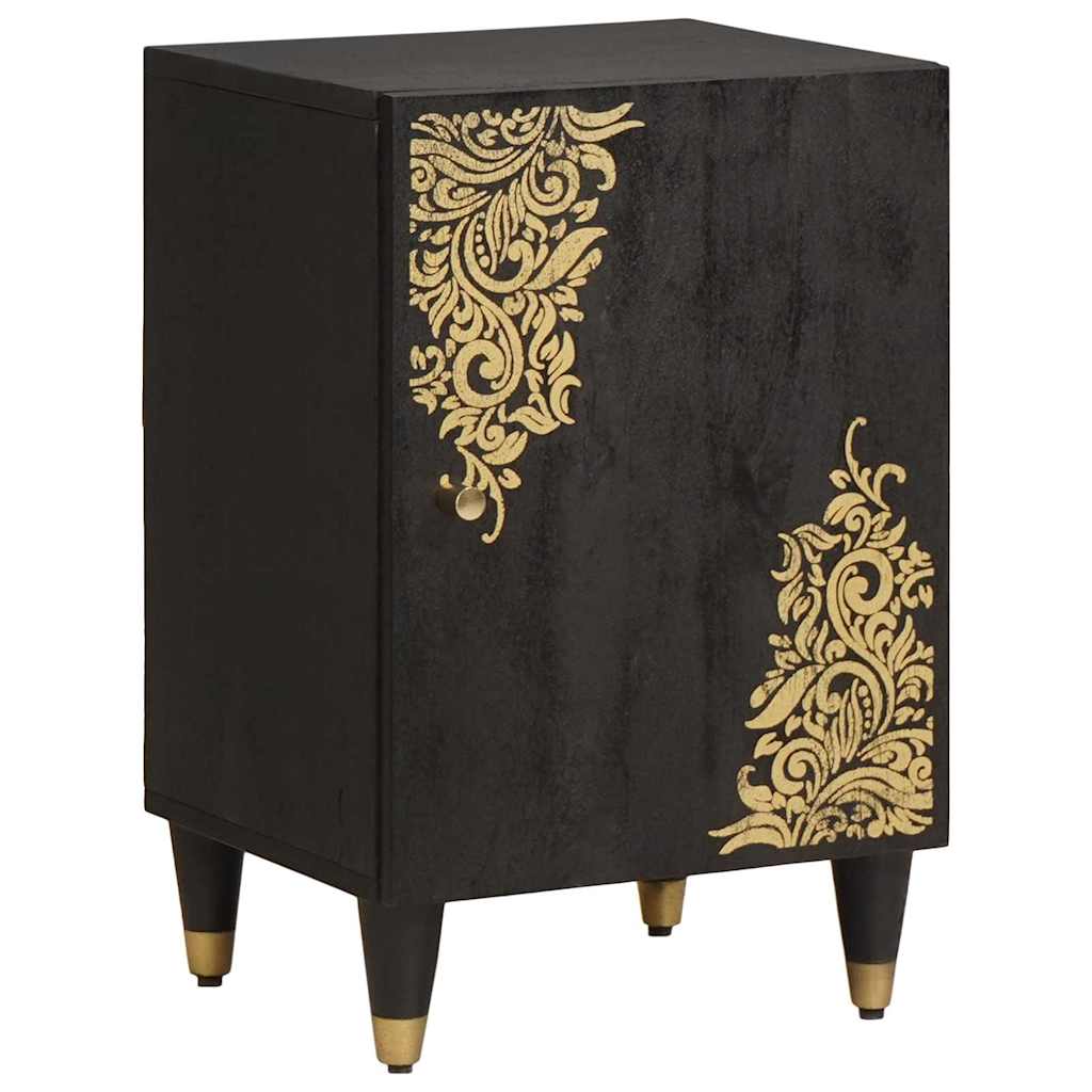 Badezimmerschrank mit Tür Grau 38 x 33 x 58 cm Massivholz Mango