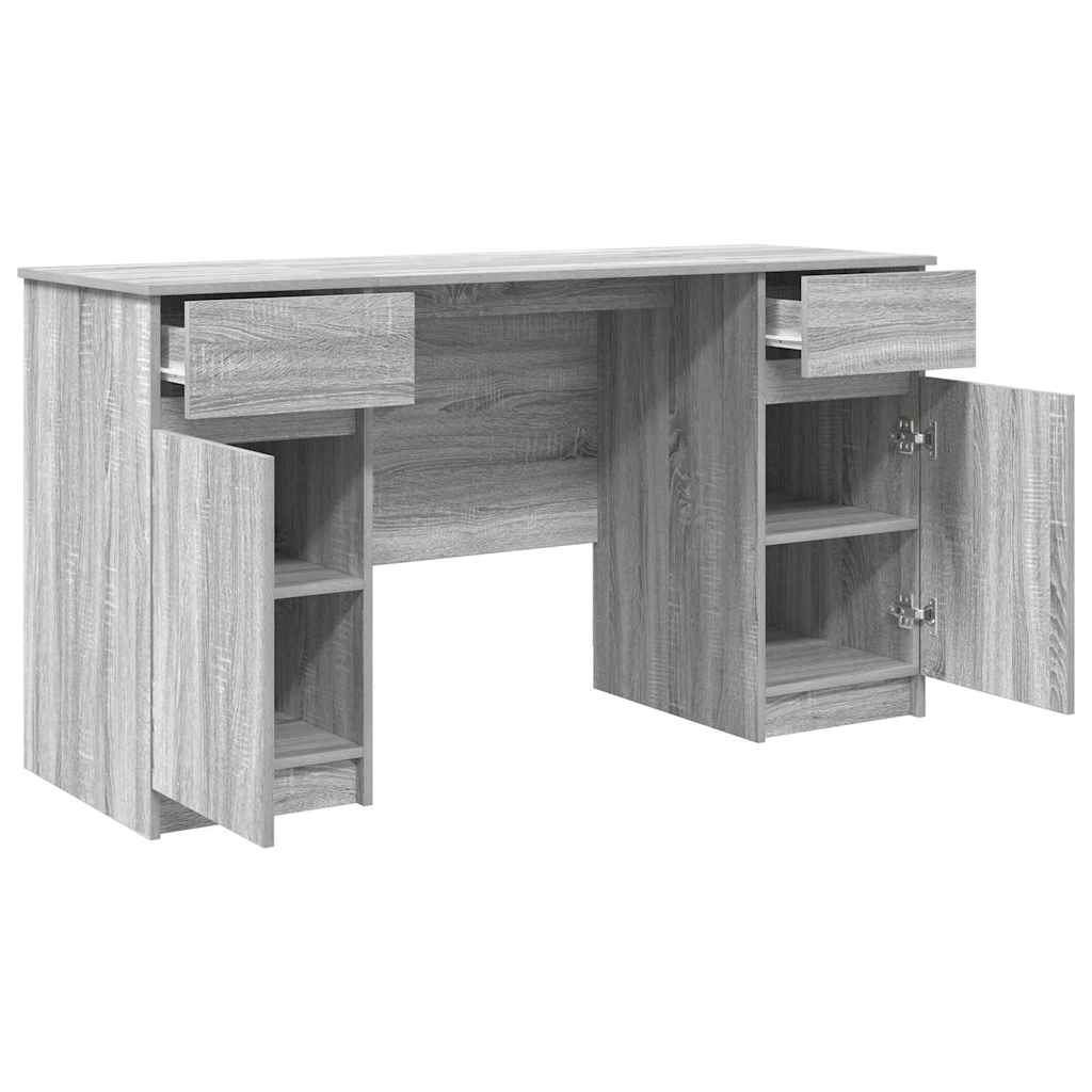 Schreibtisch mit Schubladen Weiß 140 x 49 x 76 cm Holzwerkstoff