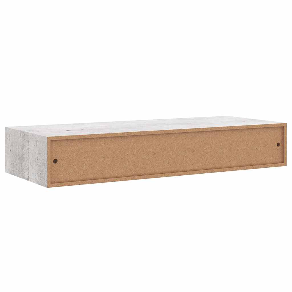 Wandregal mit Schublade Weiß 40x23,5x10 cm MDF