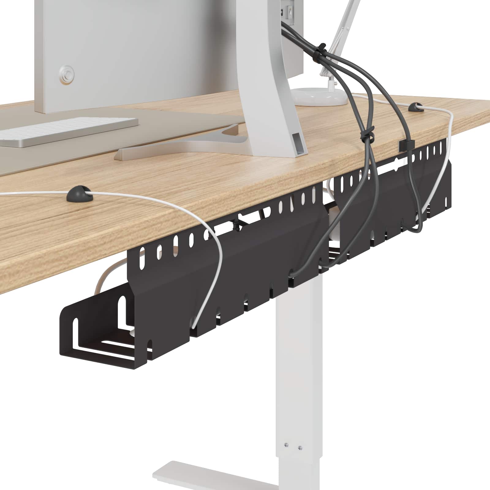 Unter dem Schreibtisch Kabelmanagement Tray 2 Stk. Anthrazit