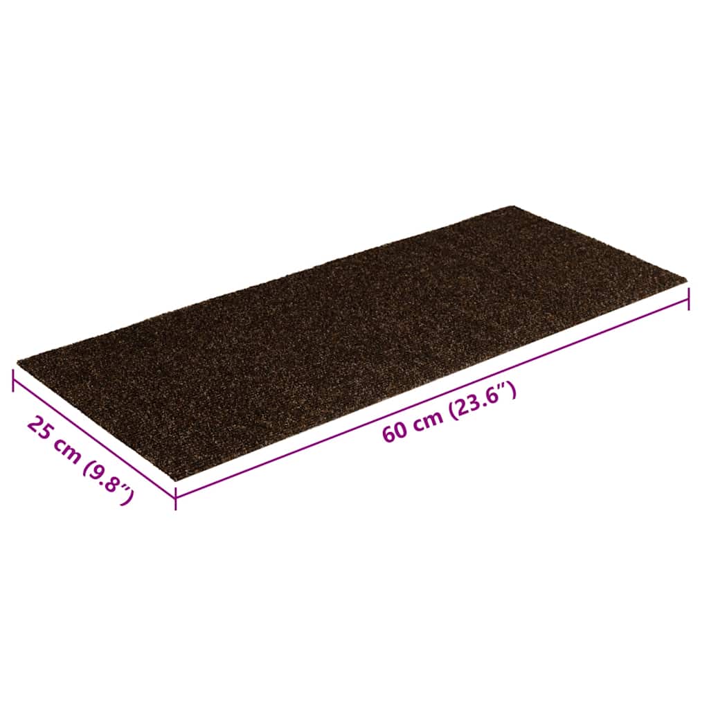 Stufenmatten Selbstklebend 15 Stk. 60x25 cm Hellbraun Rechteckig