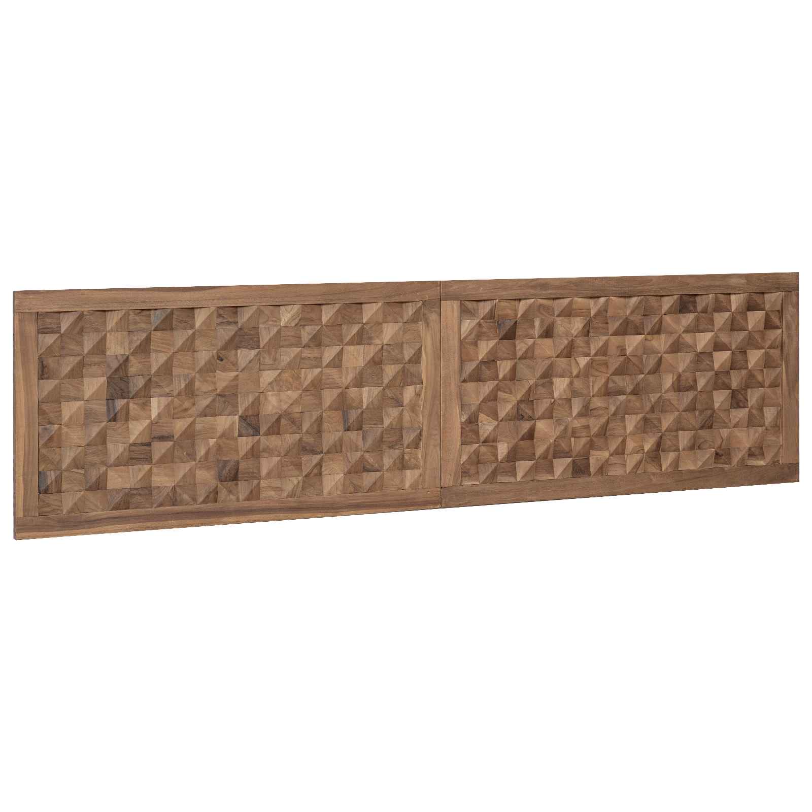 Bettkopfteil Natur Massivholz Teak