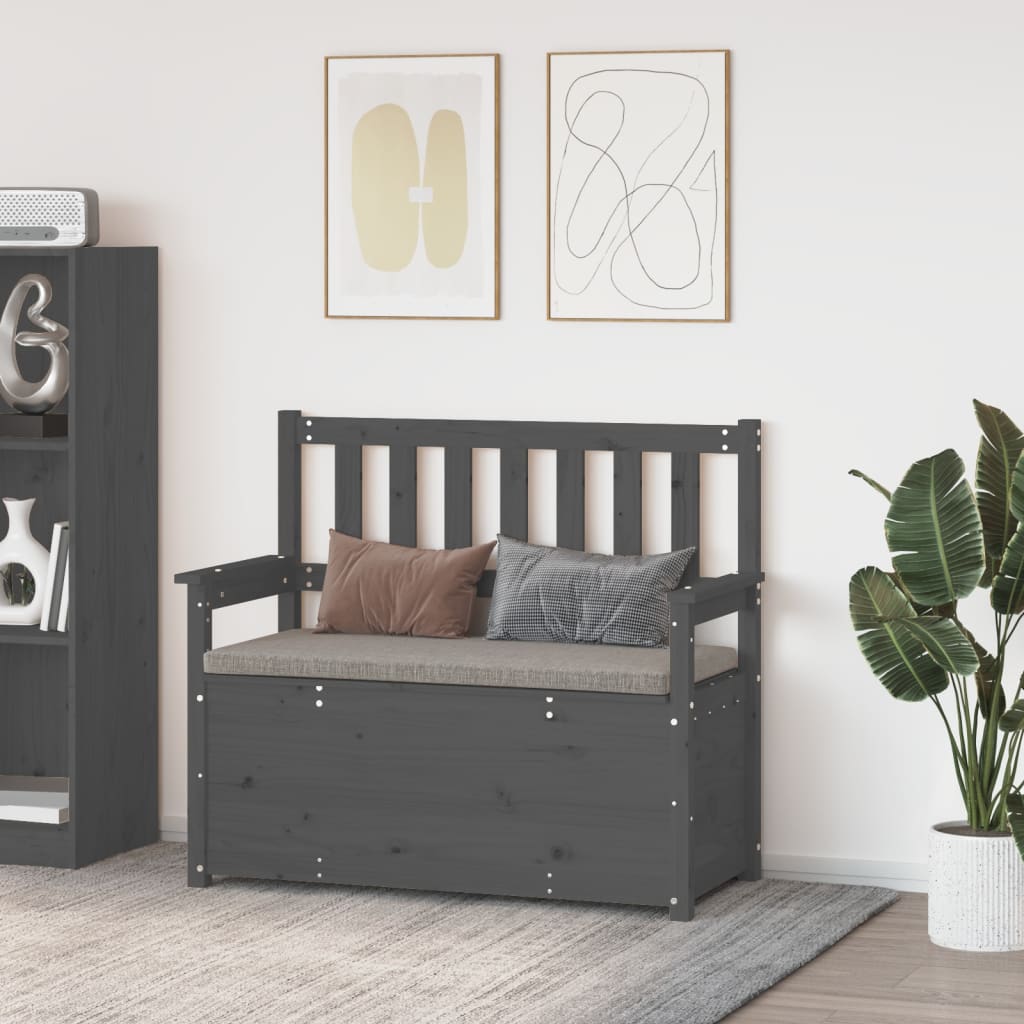Sitzbank 112,5x51,5x96,5 cm Massivholz Kiefer