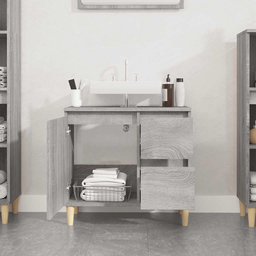 Badschrank Weiß 65x33x60 cm Holzwerkstoff