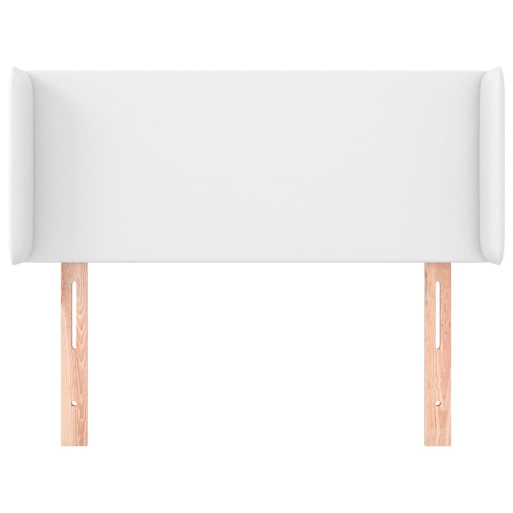 Kopfteil mit Ohren Creme 83x16x78/88 cm Kunstleder