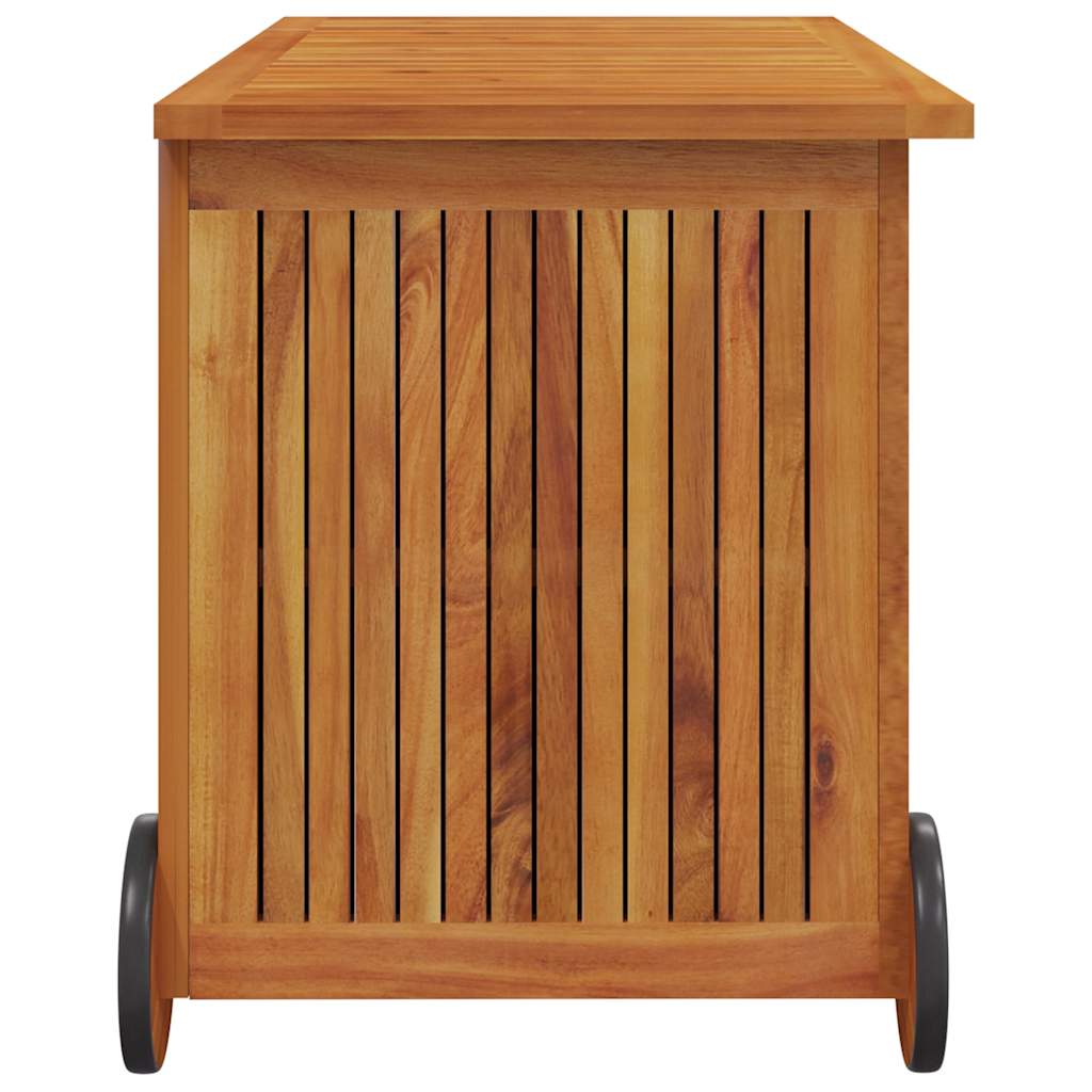 Gartentruhe mit Rollen 60x50x58 cm Massivholz Akazie