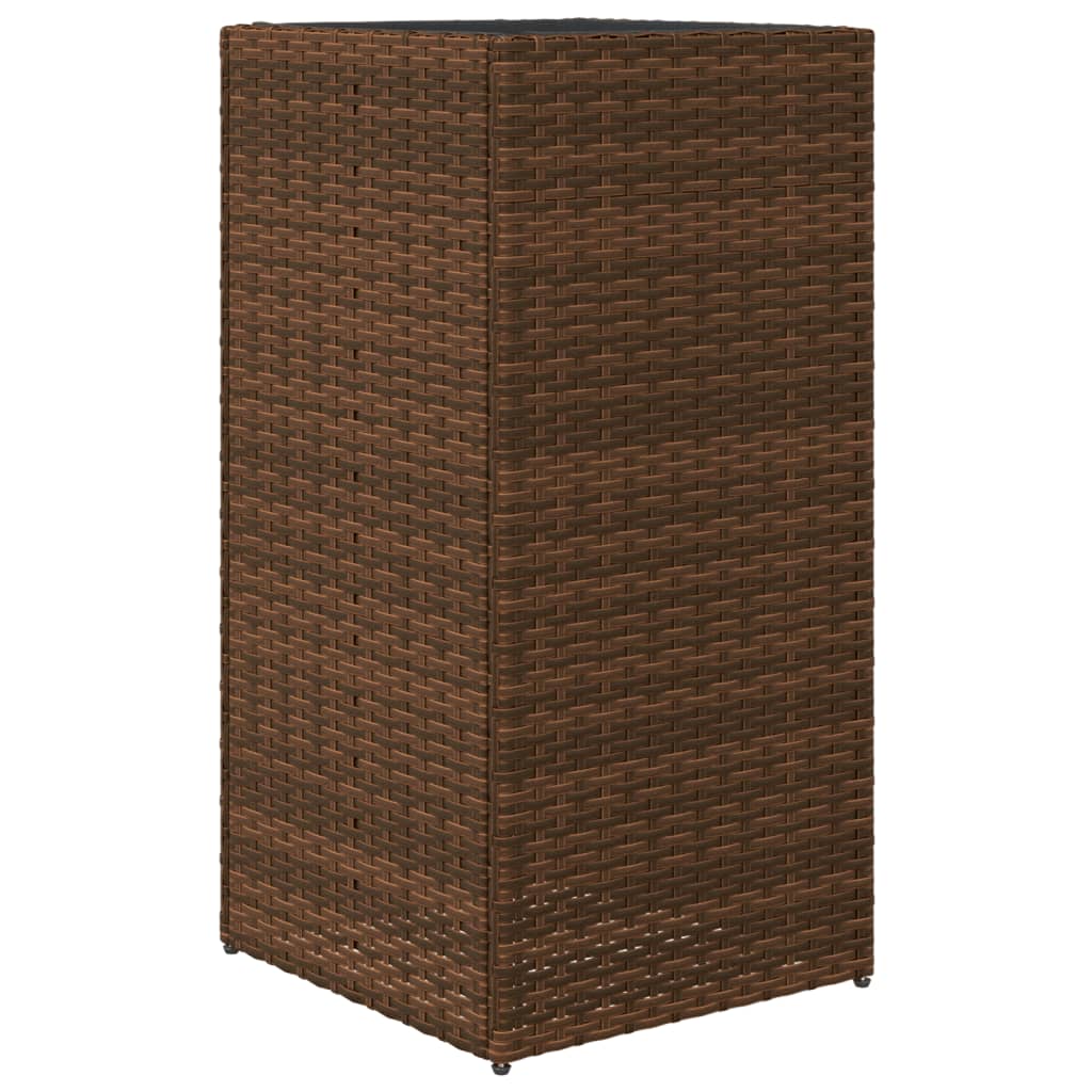 Pflanzkübel 2 Stk. Schwarz 40x40x80 cm Poly Rattan