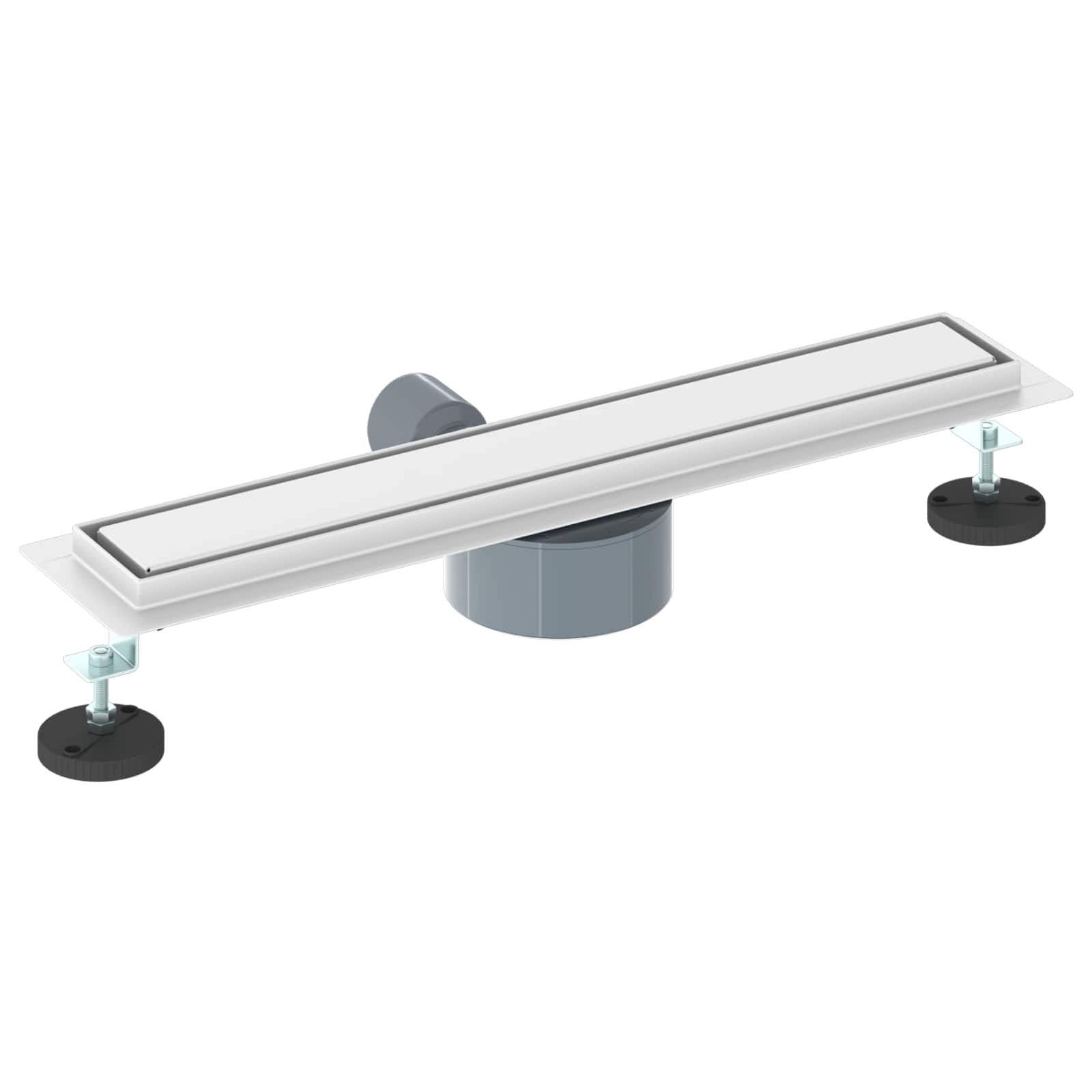 Duschablauf 2-in-1 mit 360° Siphon Silber 54 x 11 x 9,5 cm