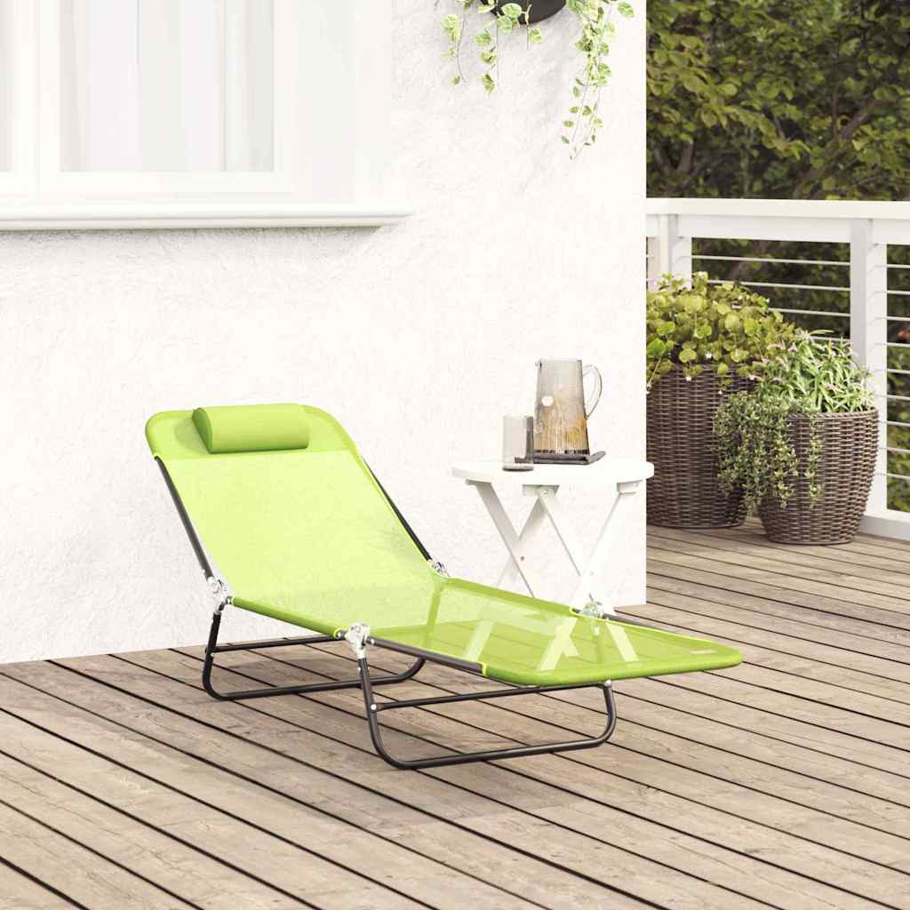 Klappbare Sonnenliege Creme 182 x 55 x 85,5 cm Textilene