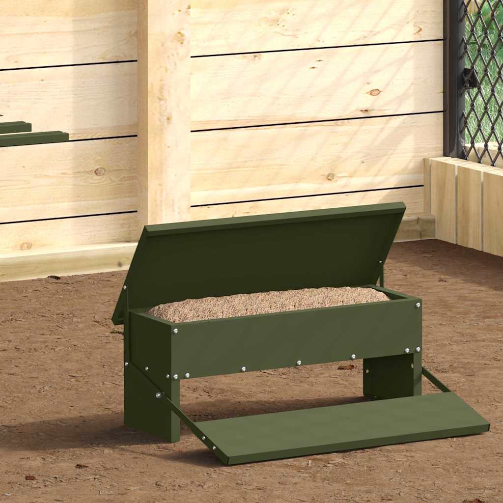 Hühnertretfeeder Schwarz 48,5 x 39,5 x 19 cm