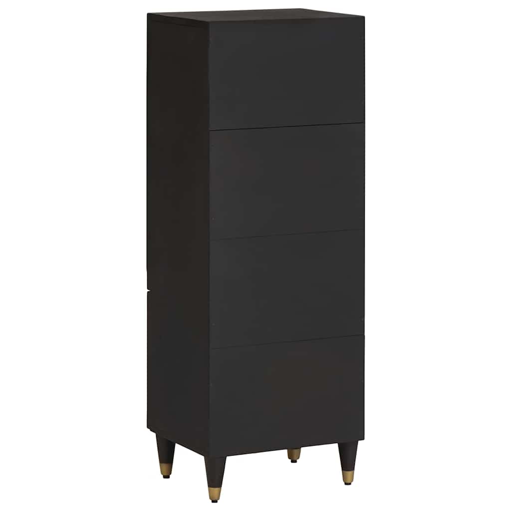 Highboard mit Regal Braun 40 x 33 x 110 cm Massivholz Mango
