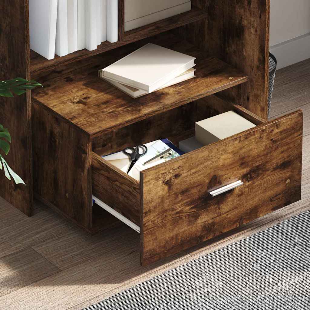 Schreibtisch mit Regal Weiß 131,5 x 50 x 106,5 cm Holzwerkstoff