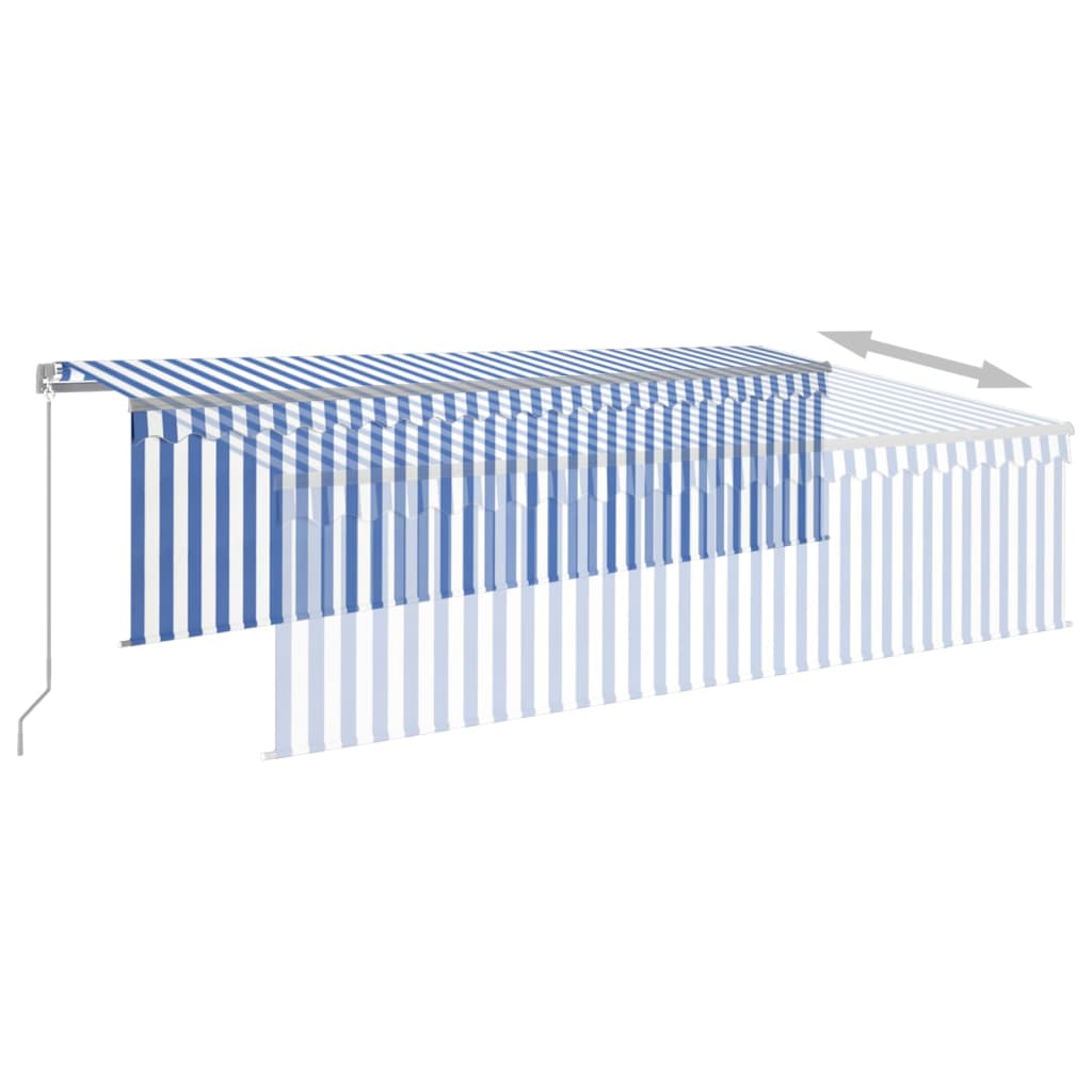 Markise Manuell Einziehbar mit Rollo 3x2,5 m Creme