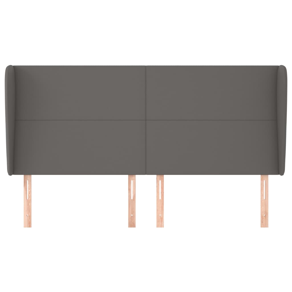 Kopfteil mit Ohren Creme 83x23x78/88 cm Kunstleder