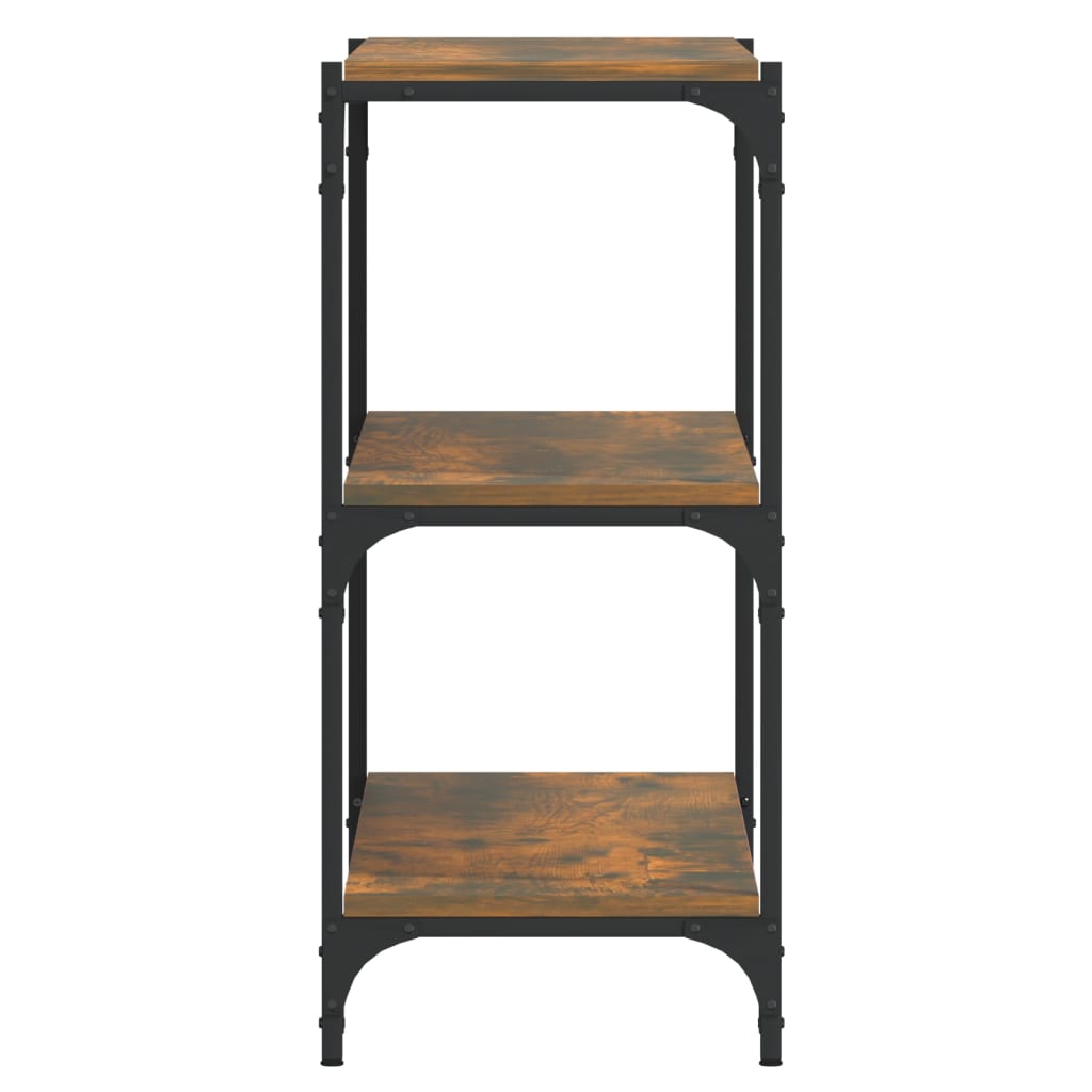 Bücherregal Schwarz 40x33x70,5 cm Holzwerkstoff und Stahl