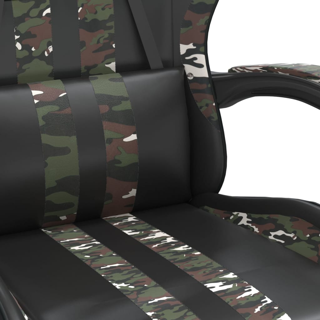 Gaming-Stuhl Drehbar Schwarz und Blau Kunstleder