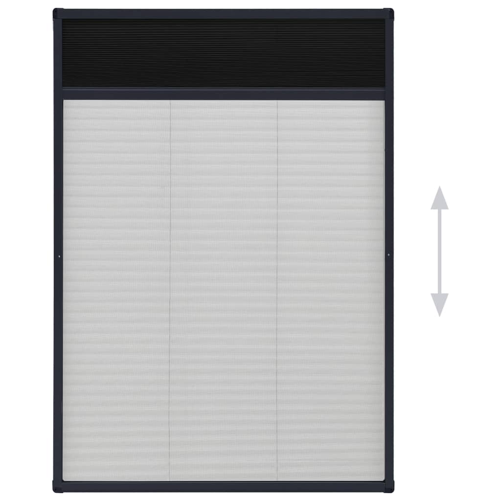 Plisse Insektenschutz-Fenster 80×160 cm