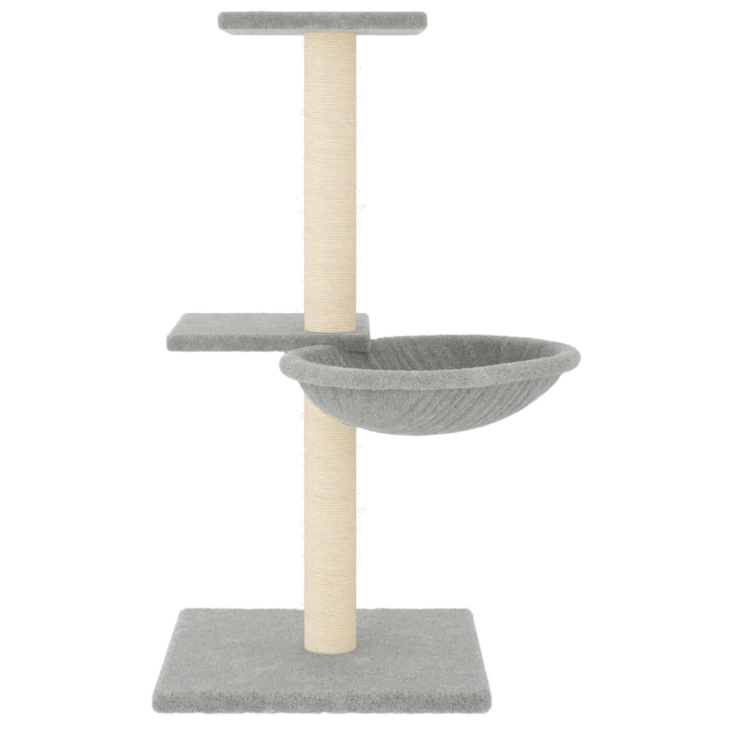Kratzbaum mit Sisal-Kratzsäulen Creme 72 cm