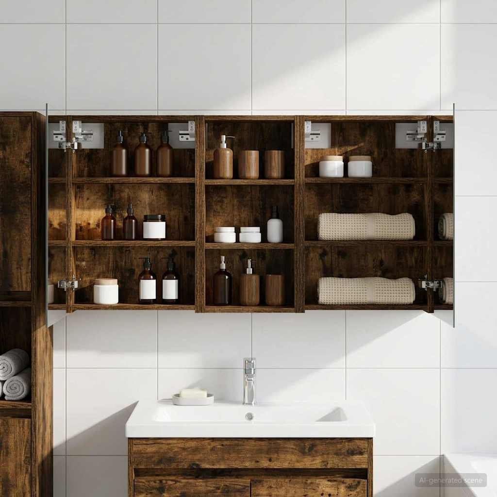 Badezimmerschrank-Set 3 pcs 80 x 10,5 x 50 cm Holzwerkstoff