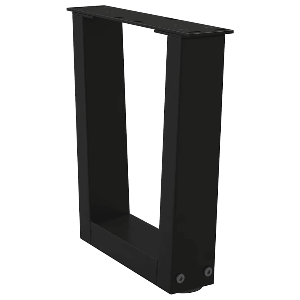 Couchtischbeine V-Form 2 Stück Schwarz 30x(30-31,3) cm Stahl