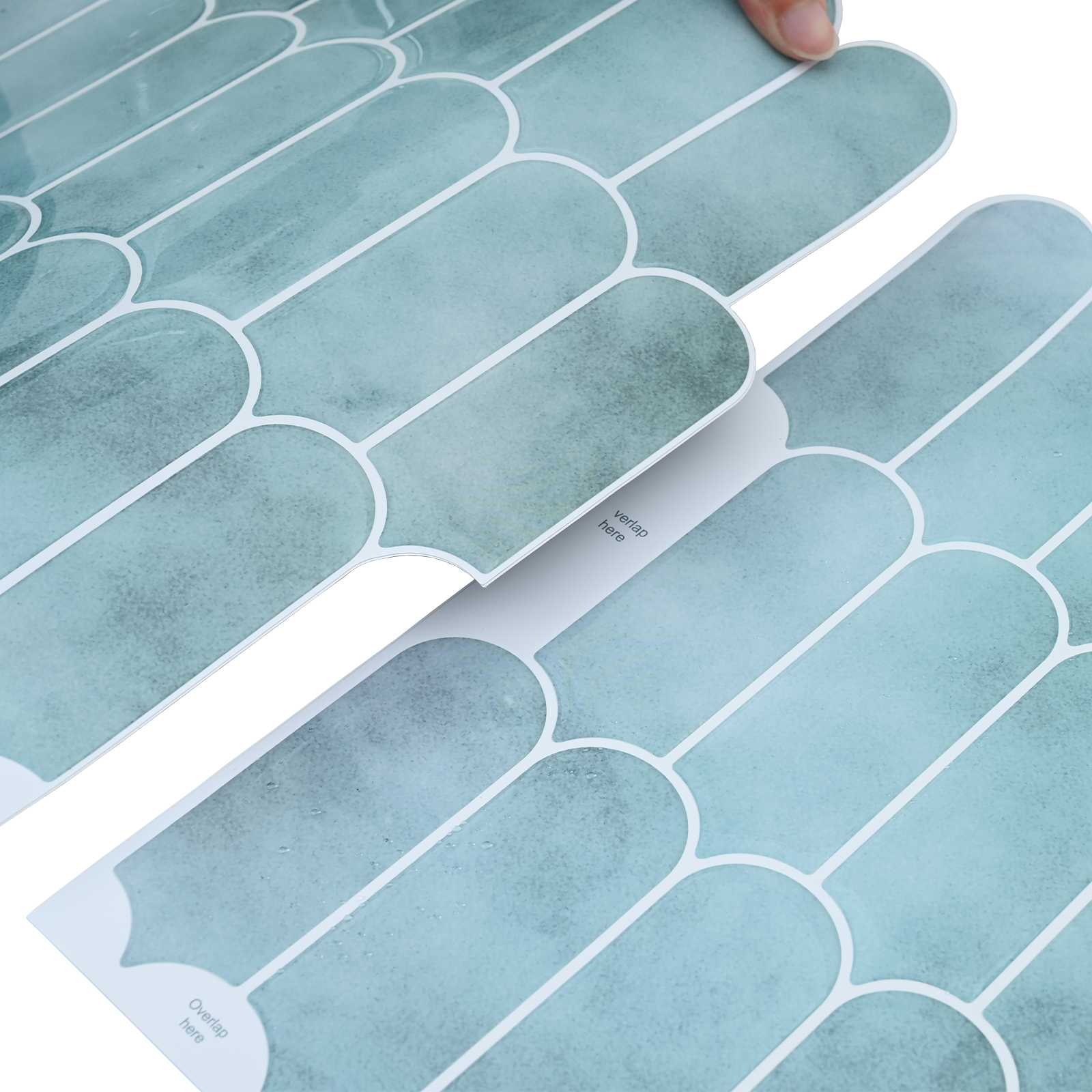 Federfliese 10 pcs Grau Marmor 30 x 30 cm Polyurethan und PET