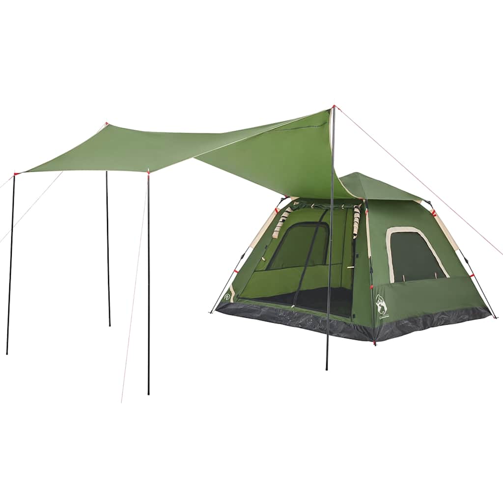 Kuppel-Campingzelt 4 Personen Grün Quick Release