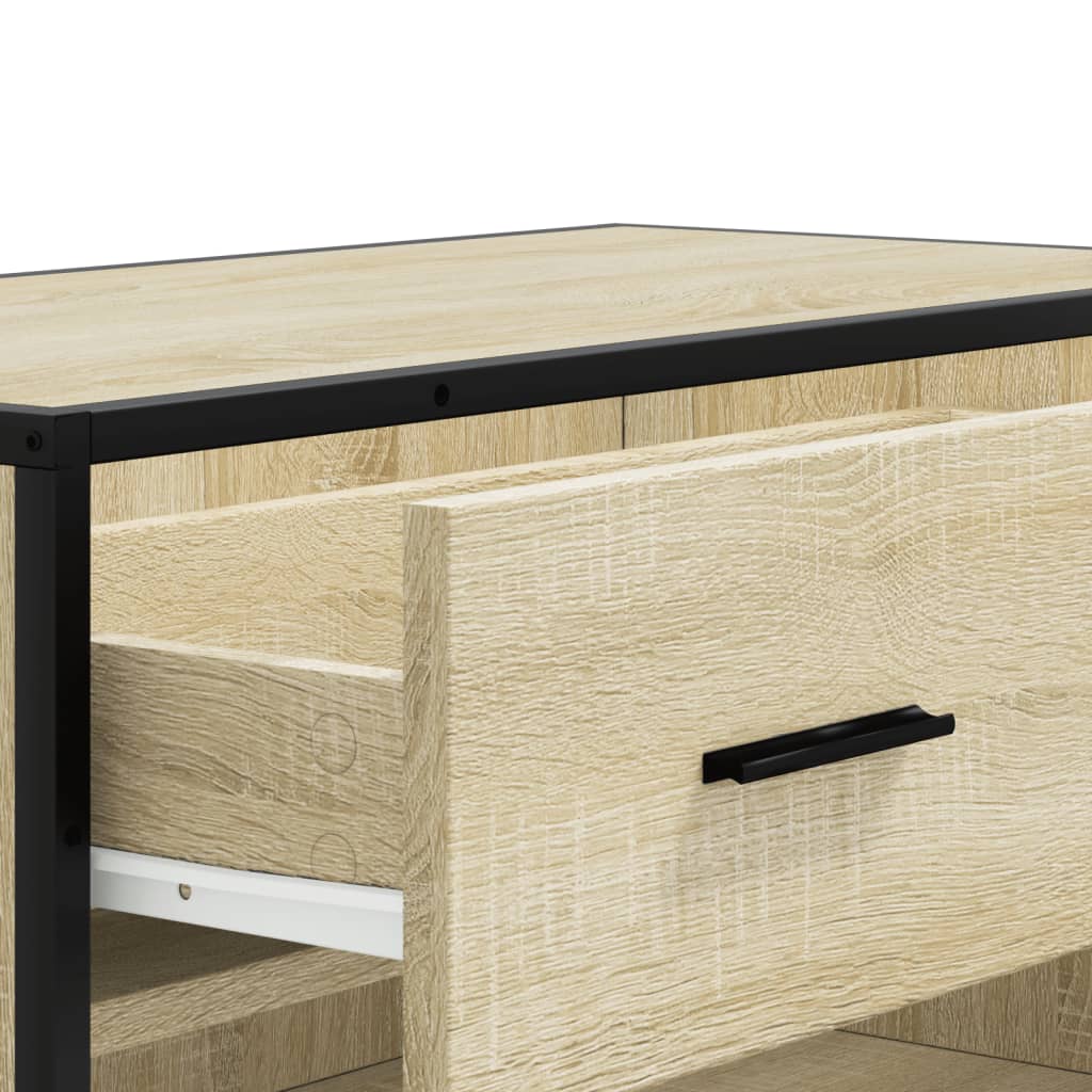 Schuhschrank Schwarz 75x38x97,5 cm Holzwerkstoff Metall
