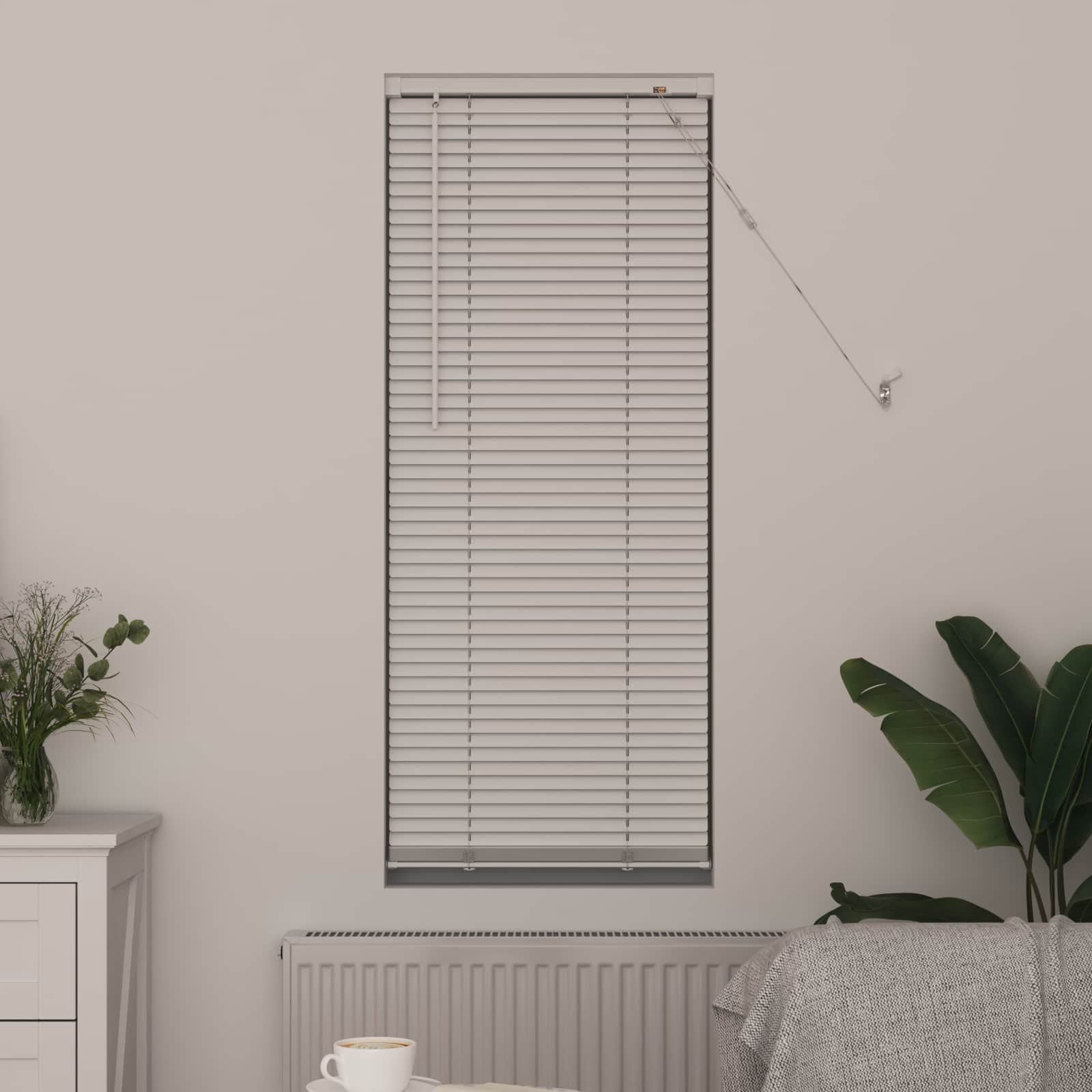Jalousie Silber Grau 150 x 40 cm 25 mm PVC