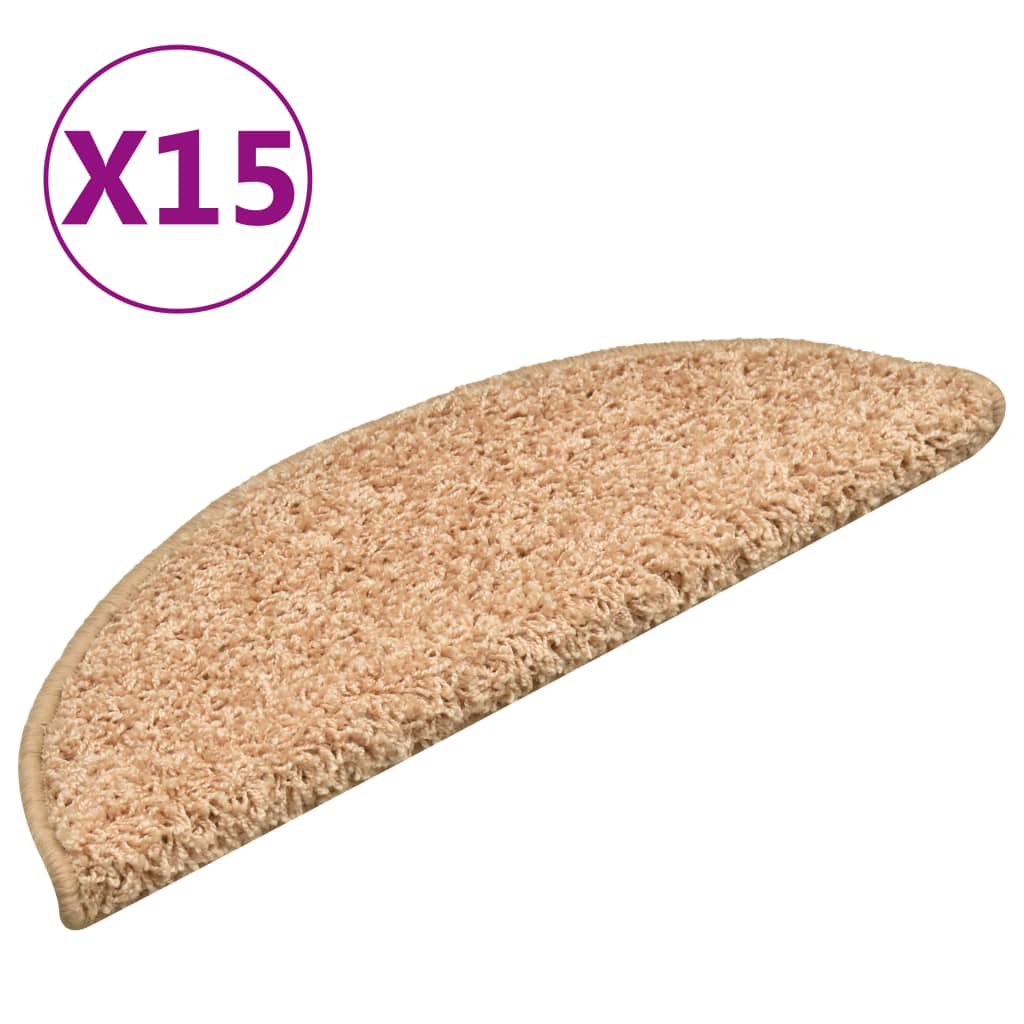 Stufenmatten 15 Stk. 56x17x3 cm Grau Halbrund