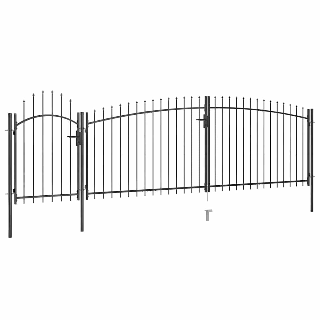 Gartentor Woerden mit Speerspitze 5x1 m Schwarz