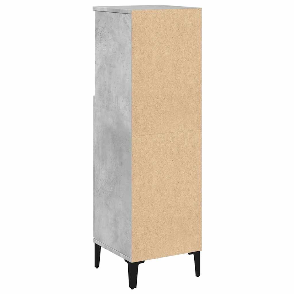 Badschrank Weiß 30x30x100 cm Holzwerkstoff